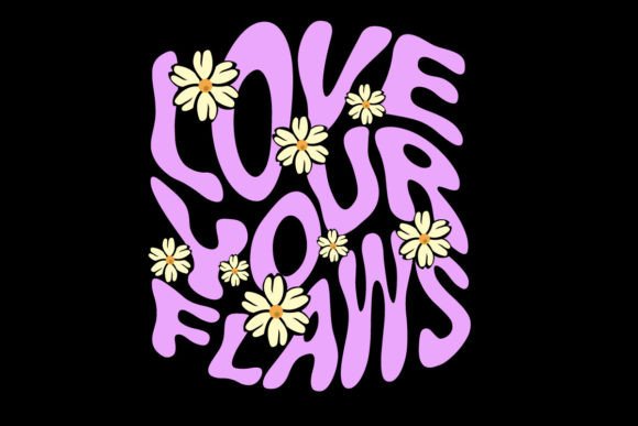 Embrace Uniqueness with Love Your Flaws Graphic Tee Design