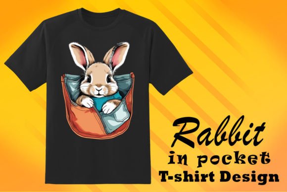 Pocket Bunny Lover Graphic T-Shirt: A Designer's Go-To Clipart
