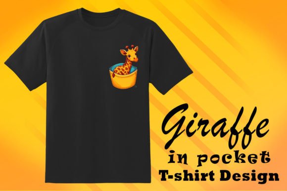 Pocket Giraffe Lover Graphic T-Shirt PNG: Your New Design Companion